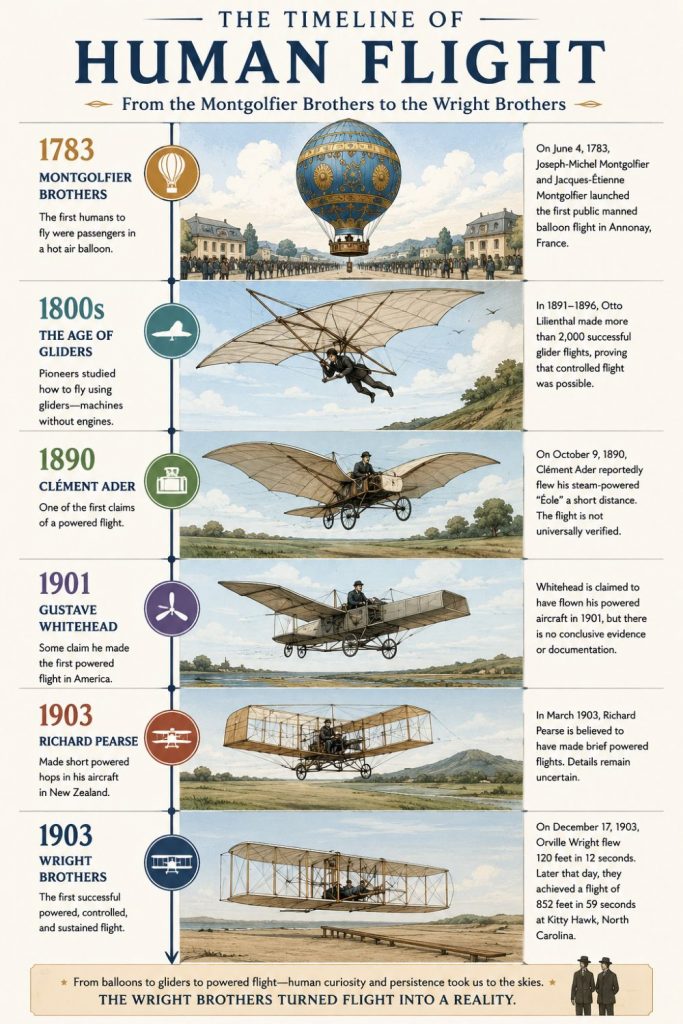 First-Human-flight-Factoids